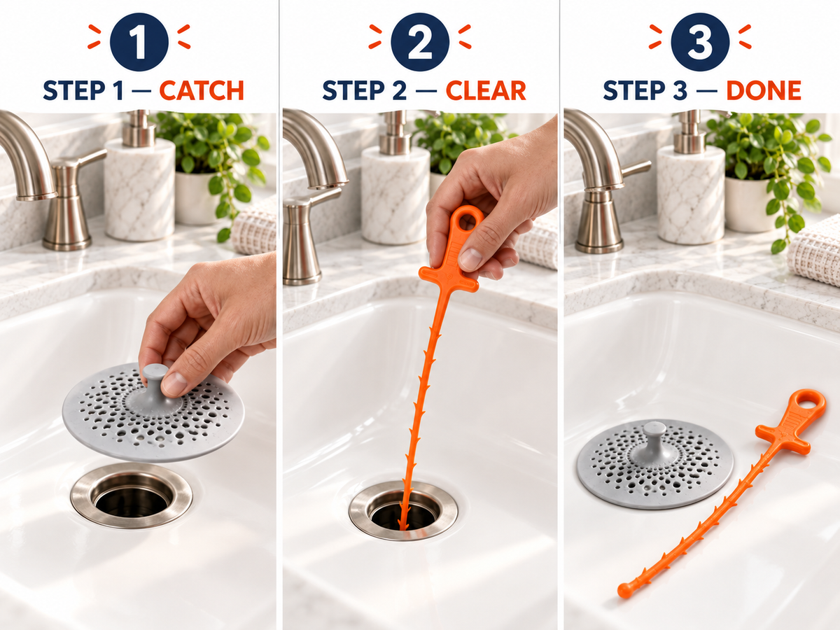 Bathroom Drain Defense Kit
