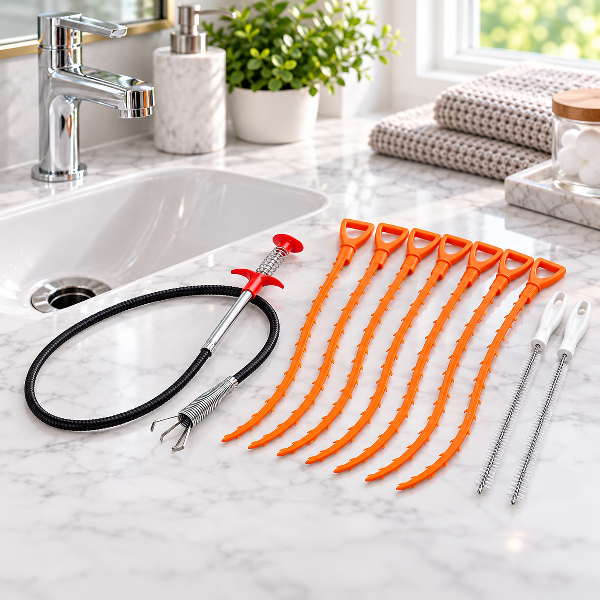 6-Piece Drain Clog Removal Kit