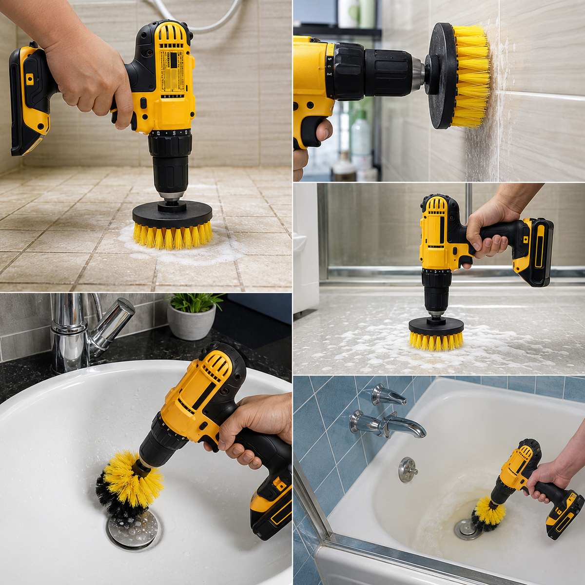Power Grout Brush Attachment Set