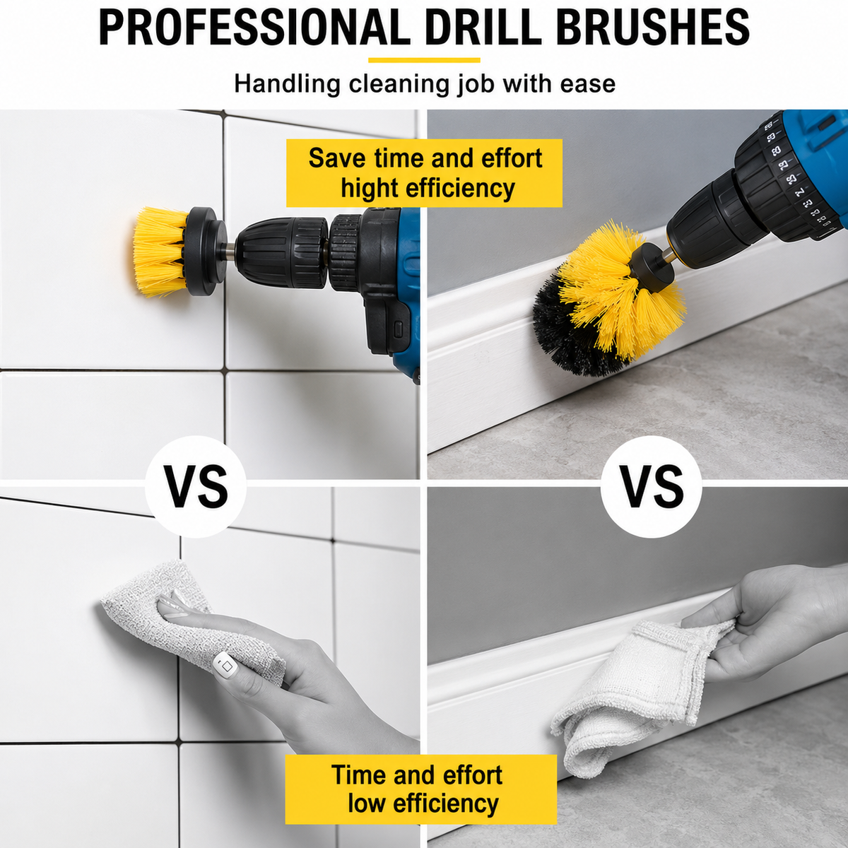 Power Grout Brush Attachment Set