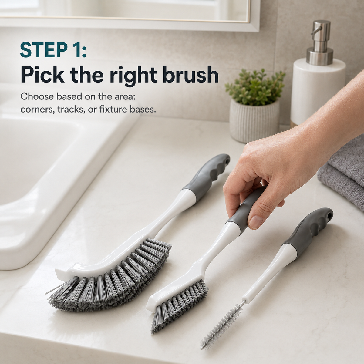 Precision Grout & Crevice Brush Set